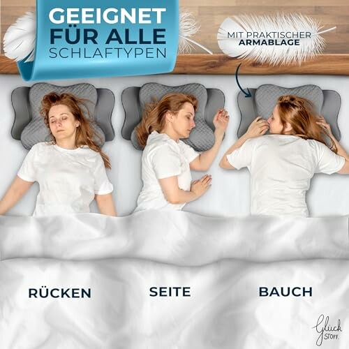 Kissen für besseren Schlaf mit ergonomischem Design