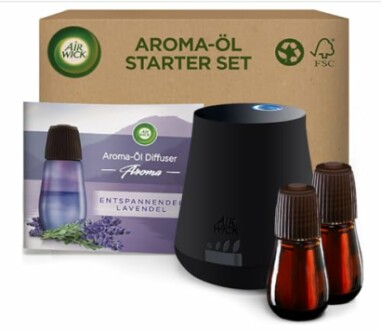Air Wick Aroma-Öl Starter Set mit Lavendel.