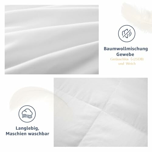 Nahaufnahme von Baumwollmischung Gewebe und waschbarer Stoff