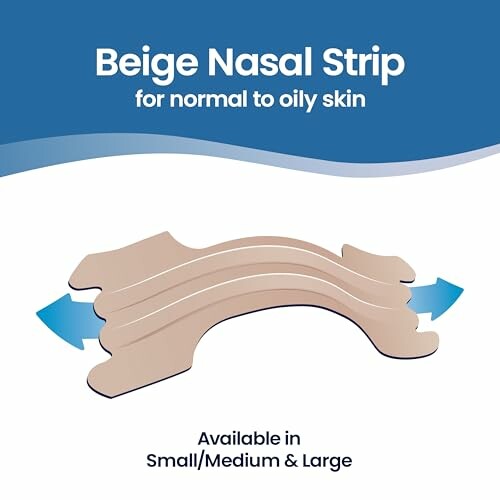 Beige Nasenstreifen für normale bis fettige Haut, erhältlich in verschiedenen Größen.