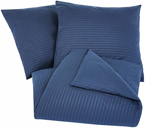 Blaues gestreiftes Bettwäsche-Set