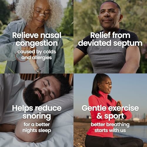 Menschen, die Atemlösungen nutzen.