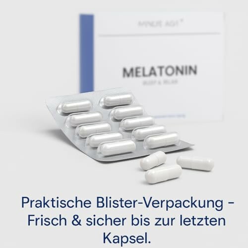 Blisterverpackung mit Melatoninkapseln