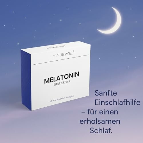 Melatonin-Schlafhilfe-Verpackung mit Mond