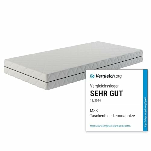 MSS Taschenfederkernmatratze mit Bewertungssiegel