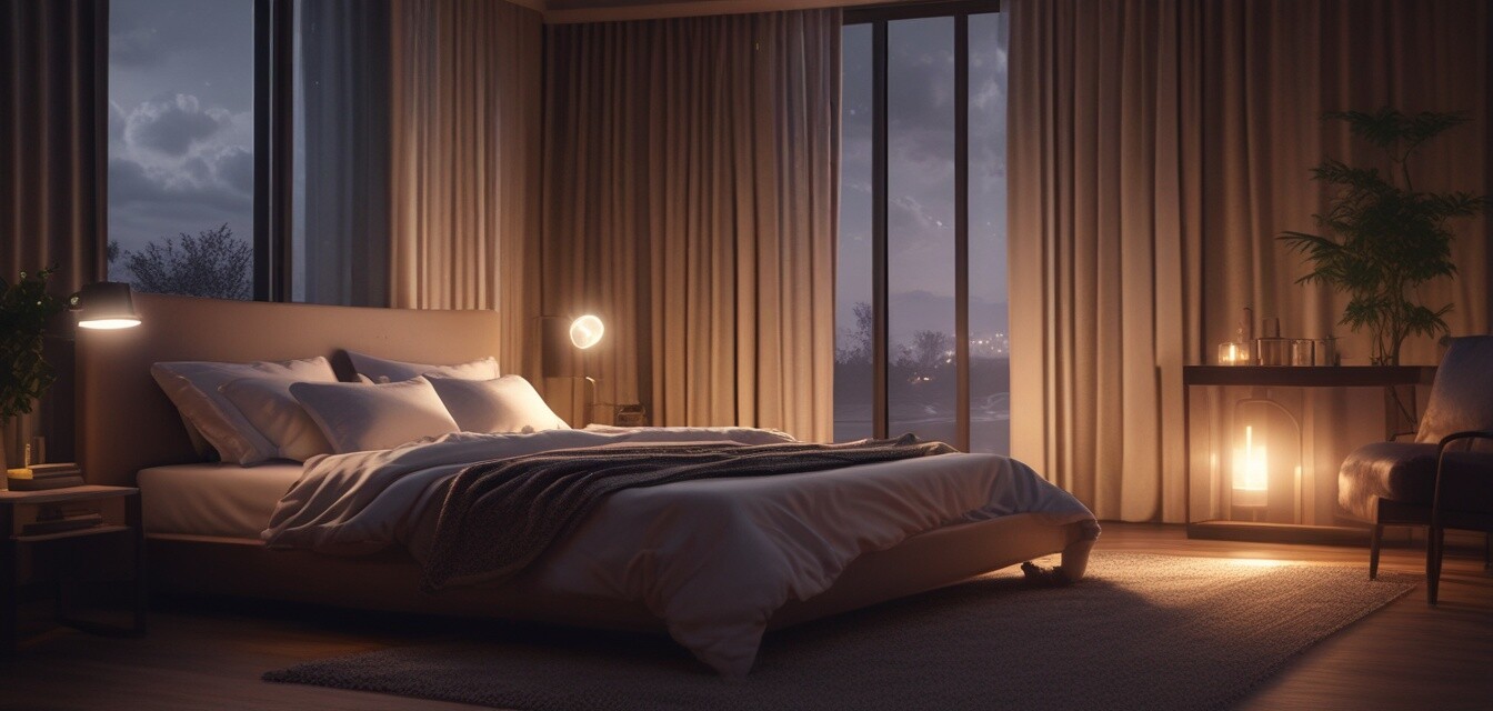 Calming night scene promoting relaxation